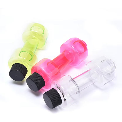 550Ml Sport Water Bottle Body Building Water Dumbbell Fitness Gym Shaker Dumbbell Shape Drinking Jug Cup Plastic Bottle