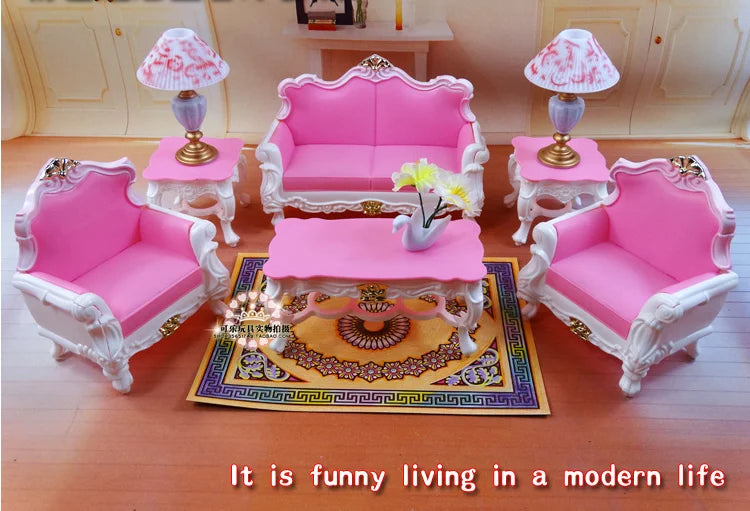 Casa de Muñecas Barbie con Muebles - Accesorios Completos Juguete Niñas Regalo