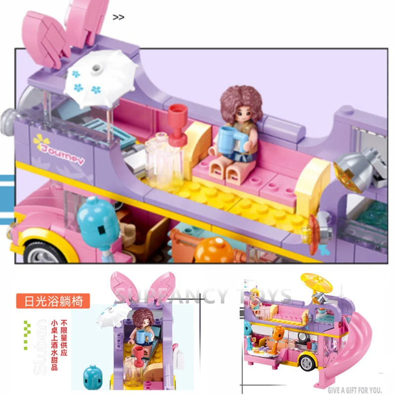 Pink car for girls, build your vehicle