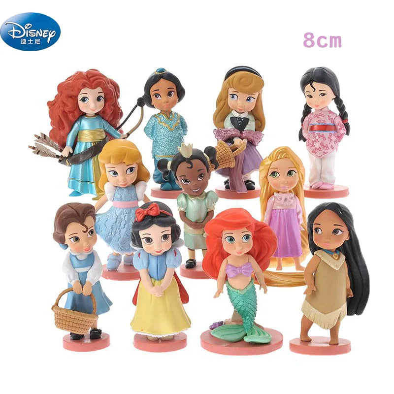 Set 11 Figuras Disney Blancanieves Princesas - Sirenita PVC Colección Niñas