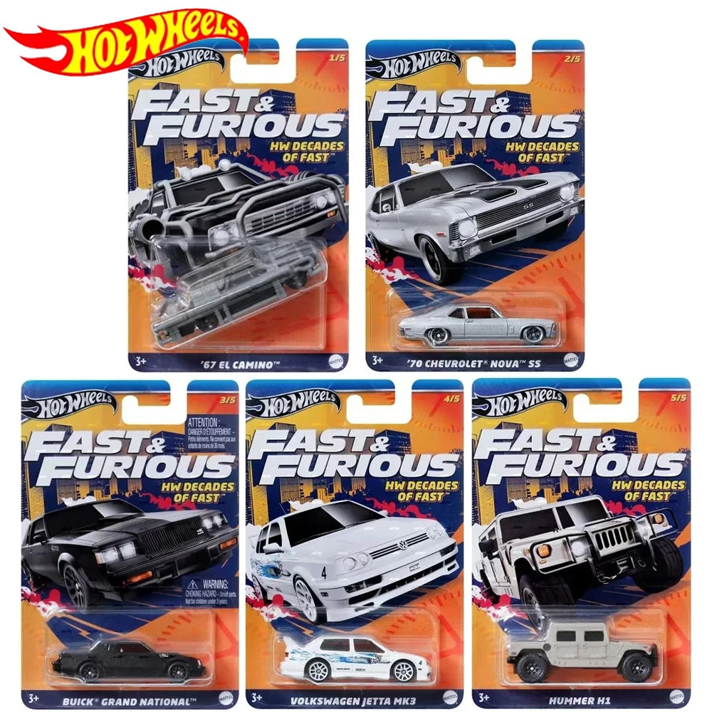 Hot Wheels HNR88 Fast & Furious Toyota Supra Nissan Skyline GTR BNR34 - Autos 1:64 Colección