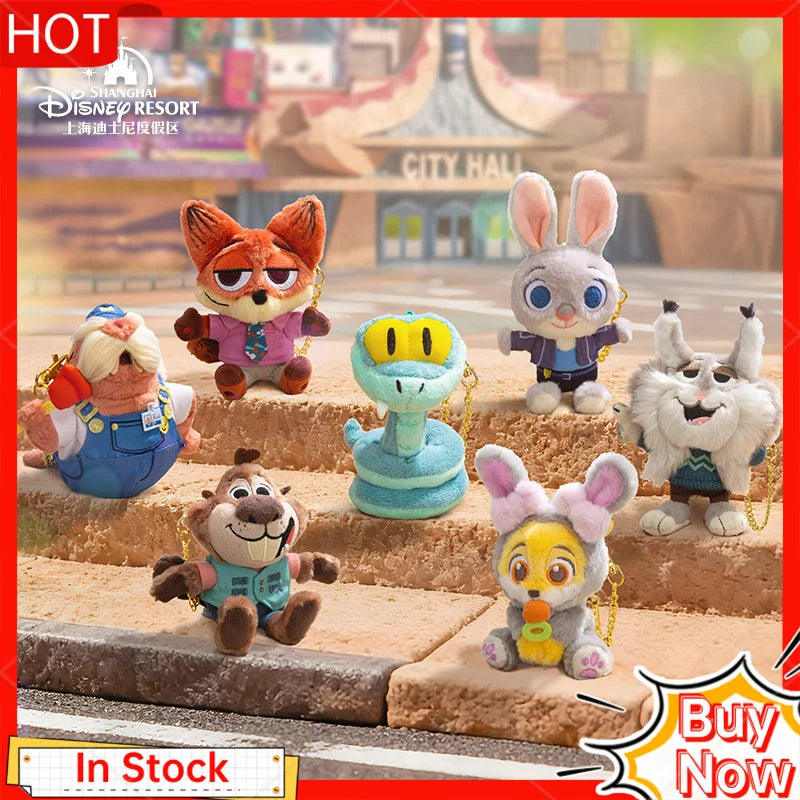 Llavero Peluche Disney Zootopia 2 Nick Judy Fox Fin - Accesorios Coleccionables