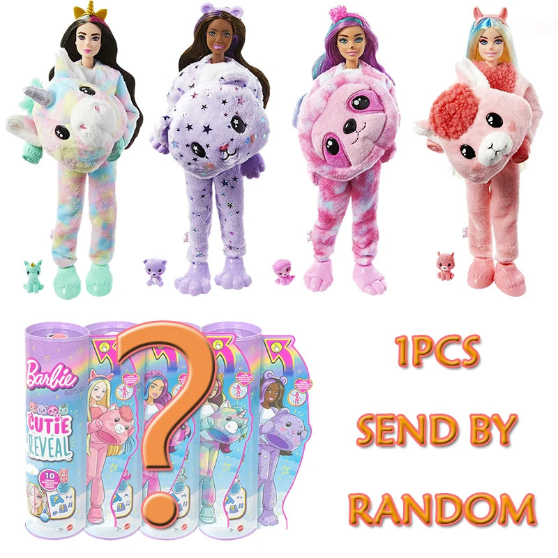 Muñecas Barbie Cutie Reveal Mascotas - Oso Polar Llama Unicornio Cambio Color