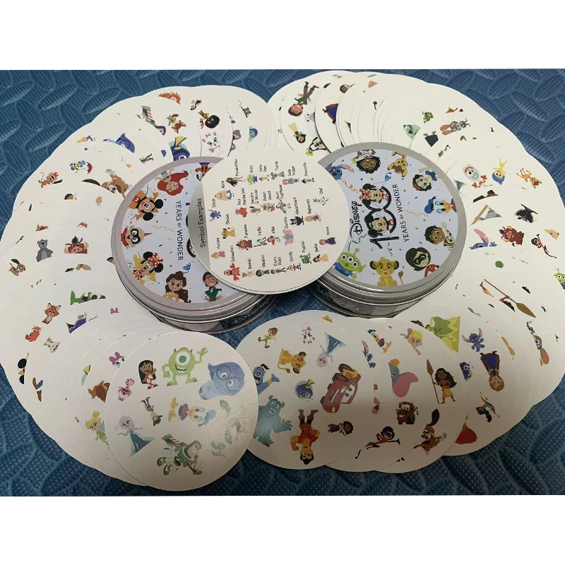 Juego Cartas Disney 100 Años Maravilla - Caja Metal Familia Navidad Halloween