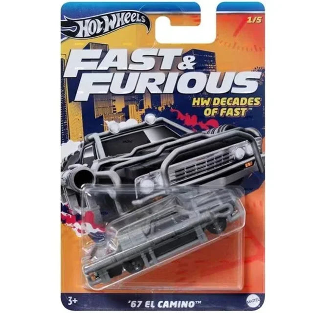 Hot Wheels HNR88 Fast & Furious Toyota Supra Nissan Skyline GTR BNR34 - Autos 1:64 Colección