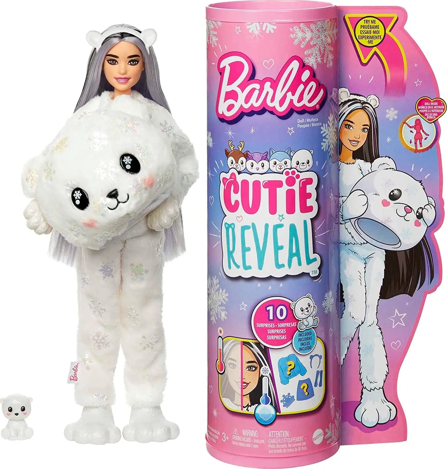 Muñecas Barbie Cutie Reveal Mascotas - Oso Polar Llama Unicornio Cambio Color