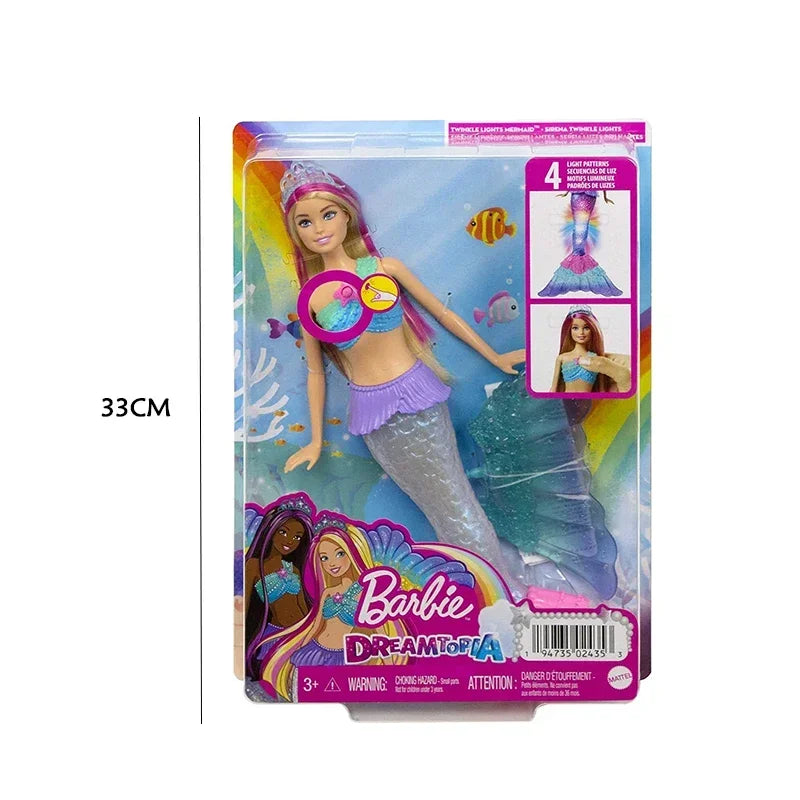 Muñeca Barbie Dreamtopia Sirena Luz Brillante Princesa - Accesorios Mattel