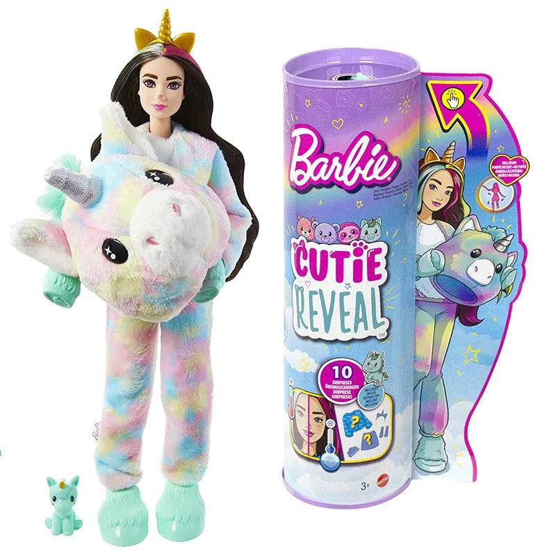 Muñecas Barbie Cutie Reveal Mascotas - Oso Polar Llama Unicornio Cambio Color