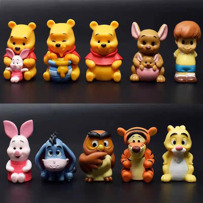 Set 10 Figuras Disney Winnie Pooh - Tigger Eeyore Piglet Colección Completa