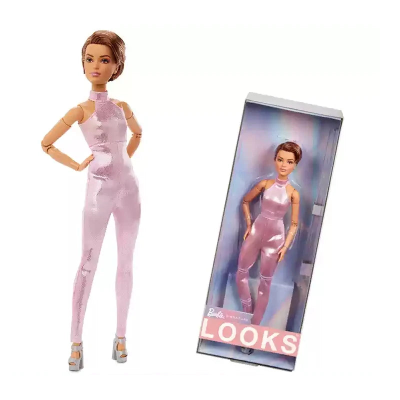 Muñeca Barbie Signature Looks Rubia Vestido Tema Postre - Articulada 1/6