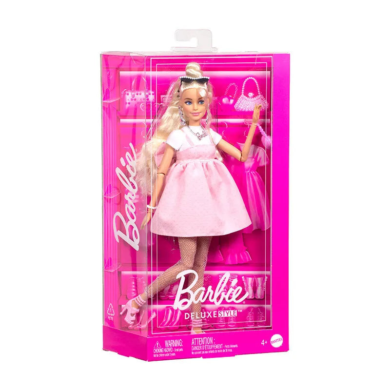 Muñeca Barbie Mattel 2025 Deluxe Style Rubia - Outfit Barbiecore Regalo Niñas