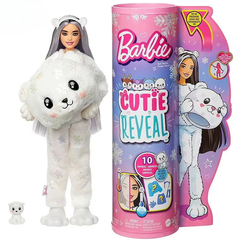 Muñecas Barbie Cutie Reveal Mascotas - Oso Polar Llama Unicornio Cambio Color