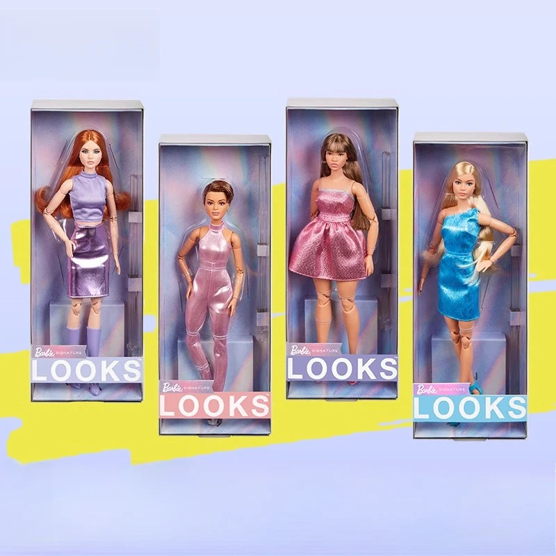 Muñeca Barbie Signature Looks Rubia Vestido Tema Postre - Articulada 1/6