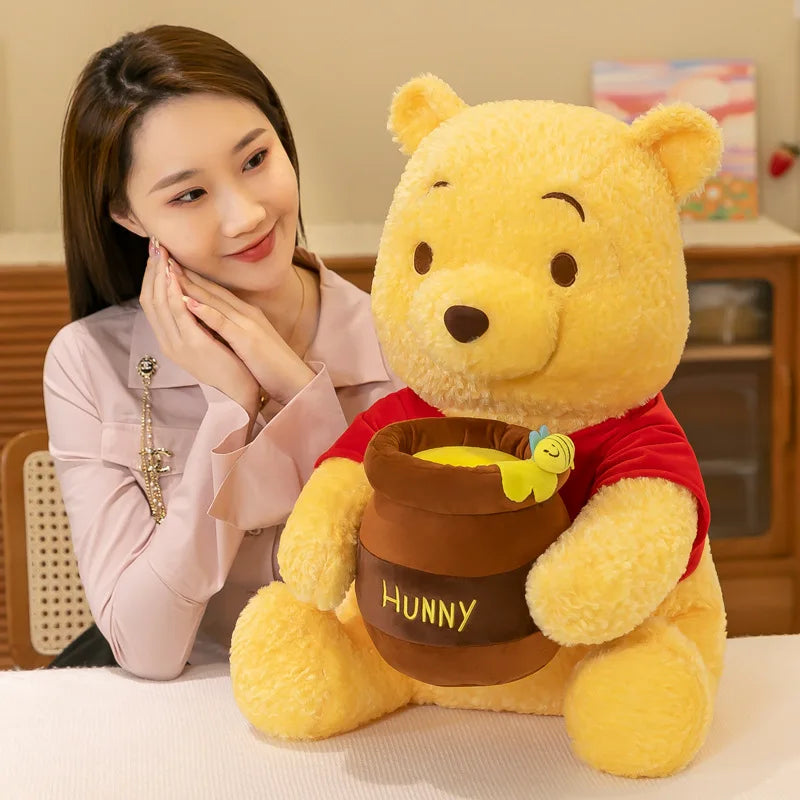 Peluche Disney Winnie Pooh 35-55cm Frasco Miel - Oso Kawaii Suave