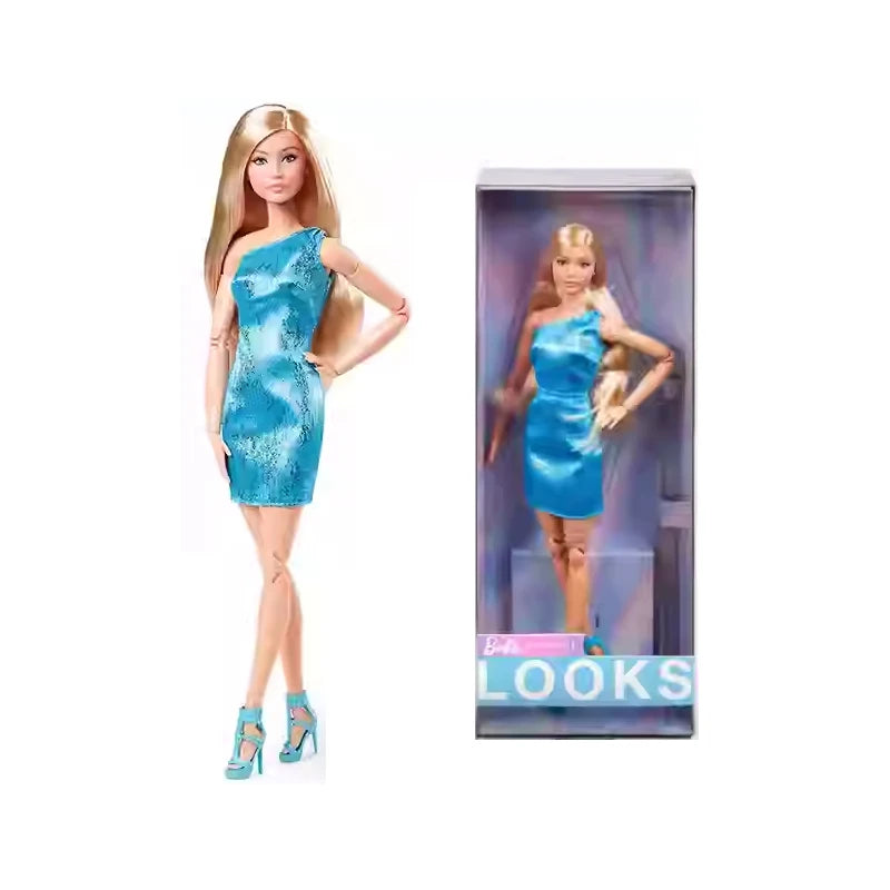 Muñeca Barbie Signature Looks Rubia Vestido Tema Postre - Articulada 1/6