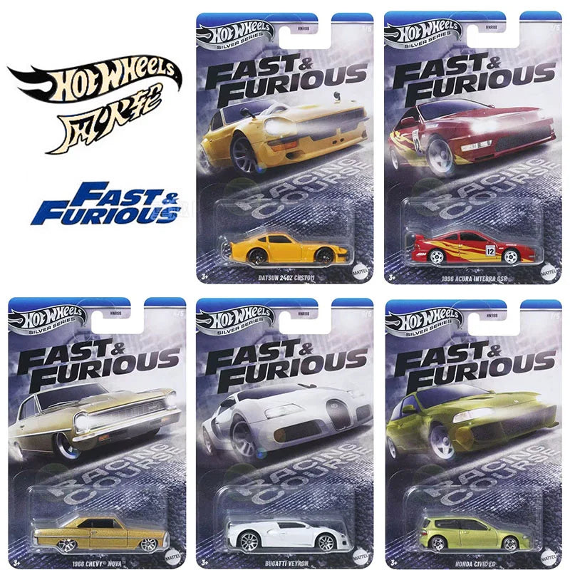 Hot Wheels HNR88 Fast & Furious Toyota Supra Nissan Skyline GTR BNR34 - Autos 1:64 Colección