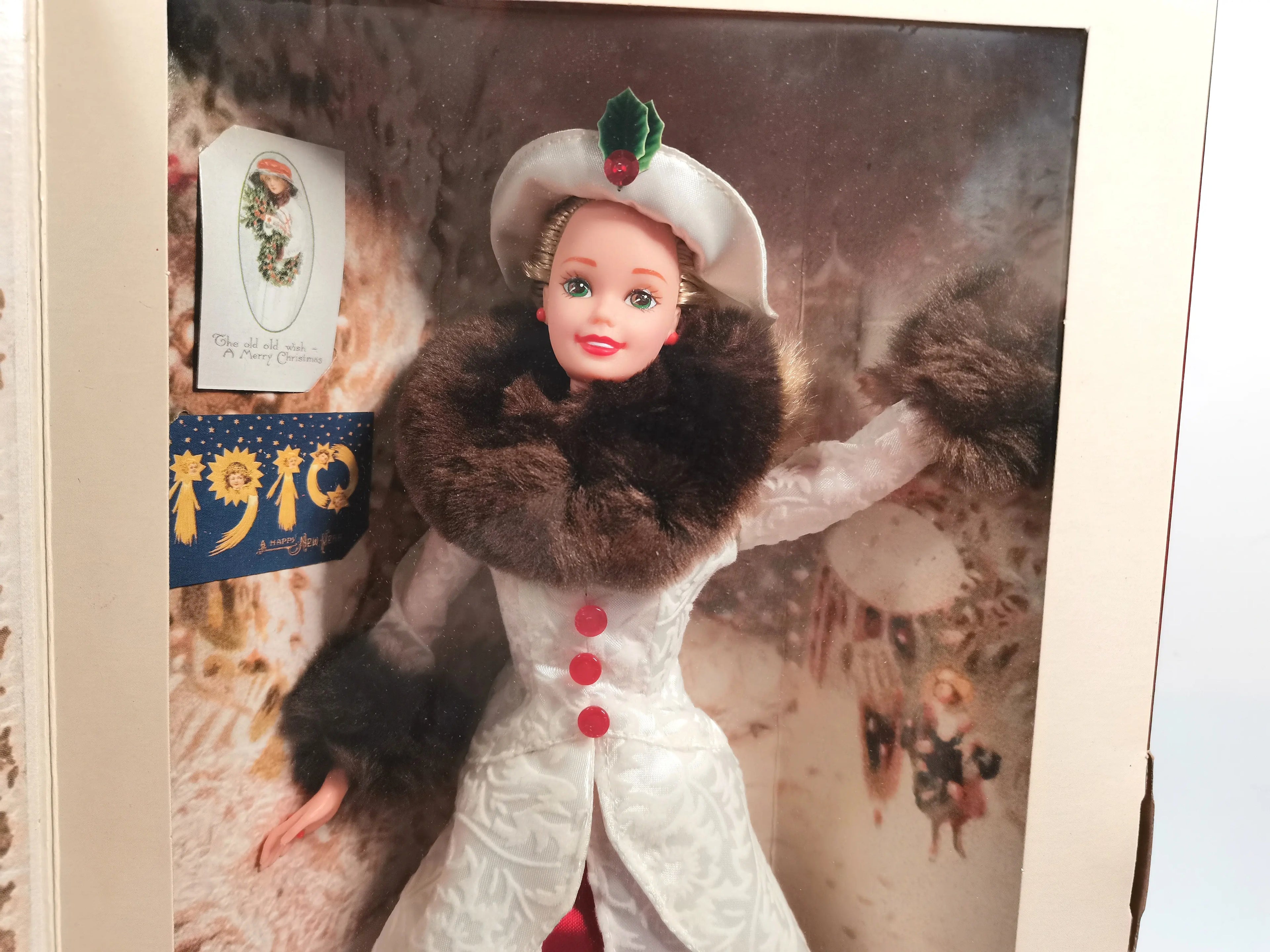 Muñeca Barbie 1995 Christmas Wishes Holiday Memories - Edición Especial Vestido Rojo Satinado