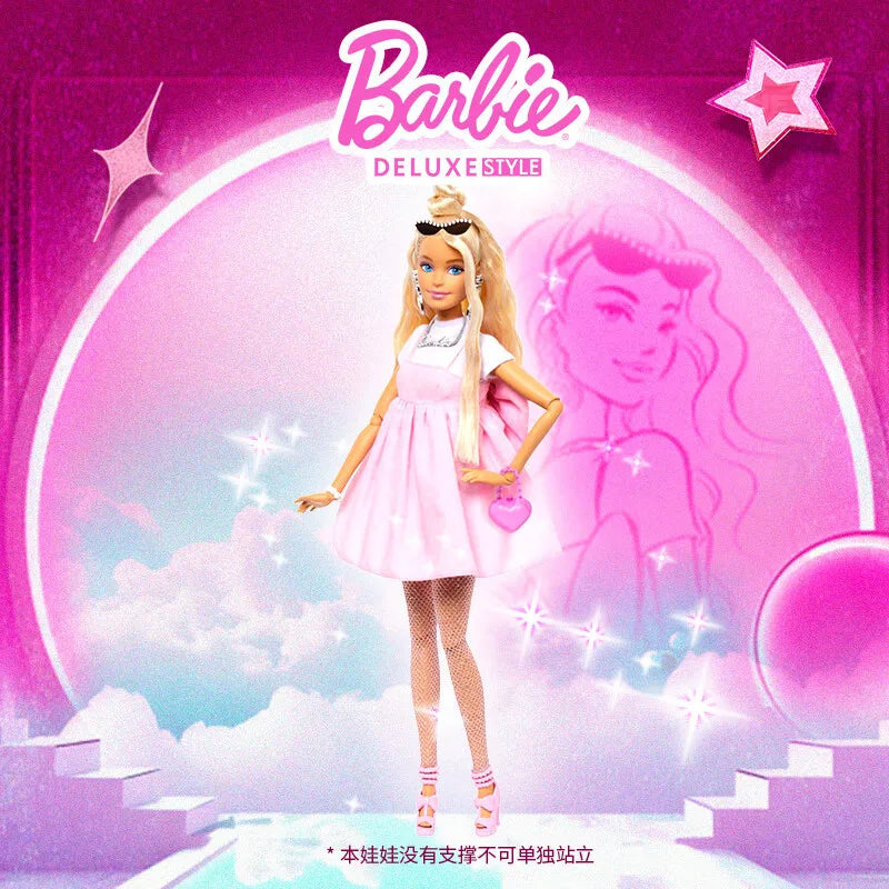 Muñeca Barbie Mattel 2025 Deluxe Style Rubia - Outfit Barbiecore Regalo Niñas