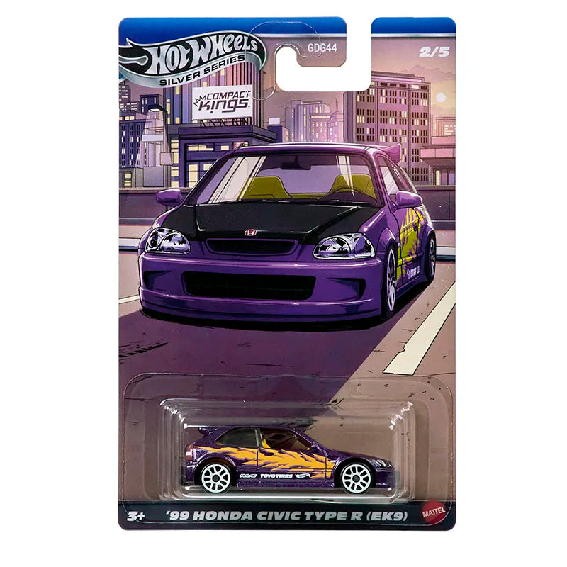 Hot Wheels GDG44 Compact Kings Serie Ford Fiesta Civic Subaru Mazda Nissan Sentra - Autos 1:64 Colección