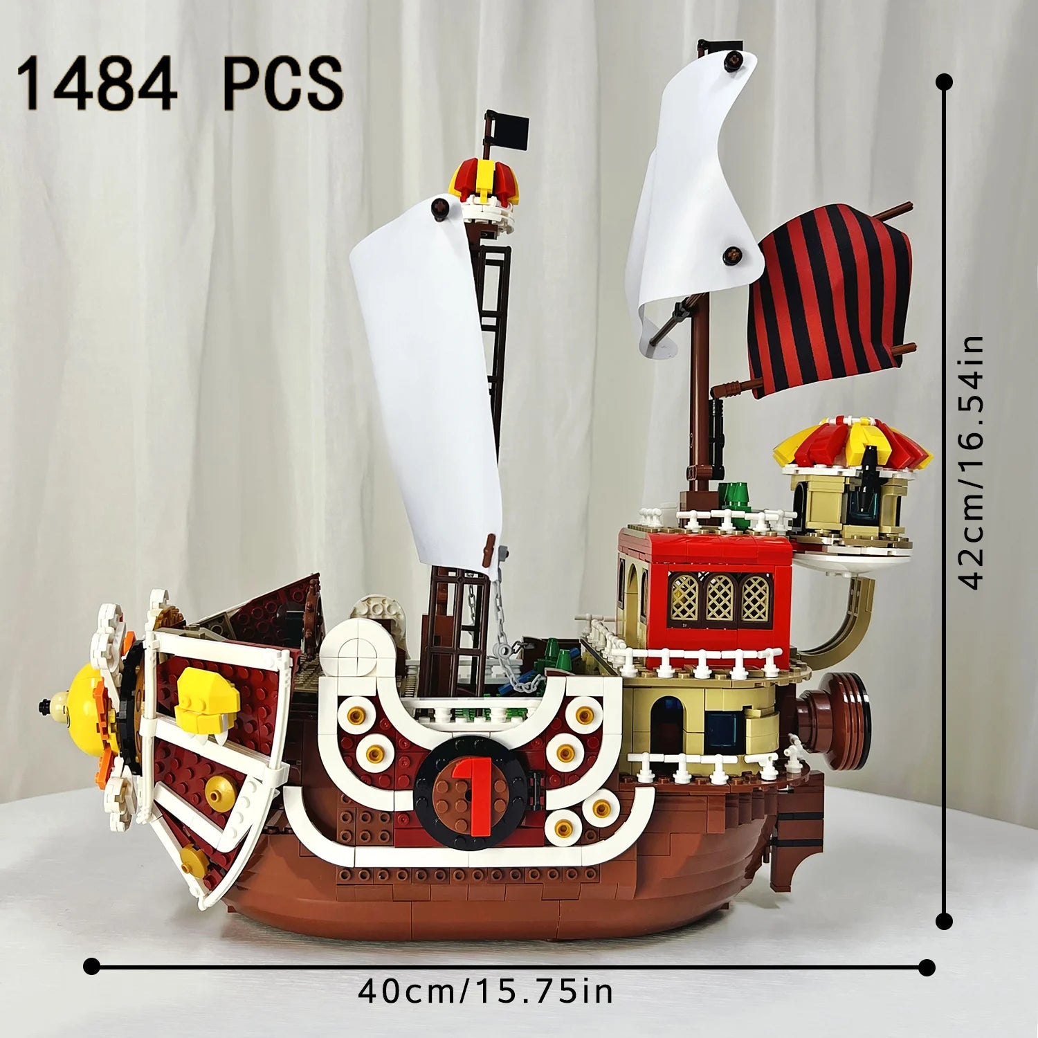 Barco Pirata Bloques Construcción Modelo Militar - Ornamento Rompecabezas Creativo Regalo Niños