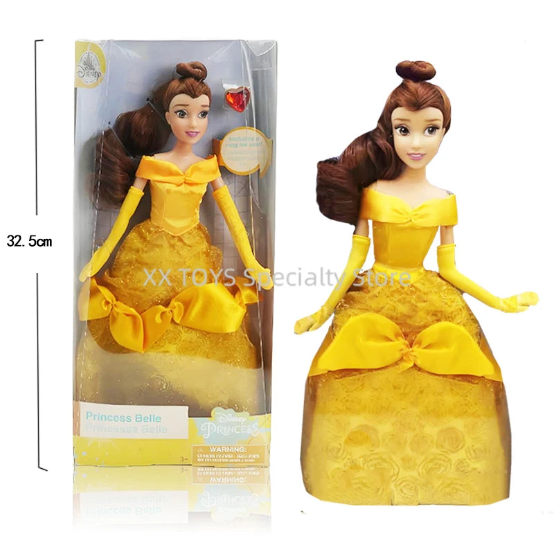 Muñeca Disney Princesas Clásicas Blancanieves Rapunzel Ariel Elsa - 11 Pulgadas con Anillo Coleccionable