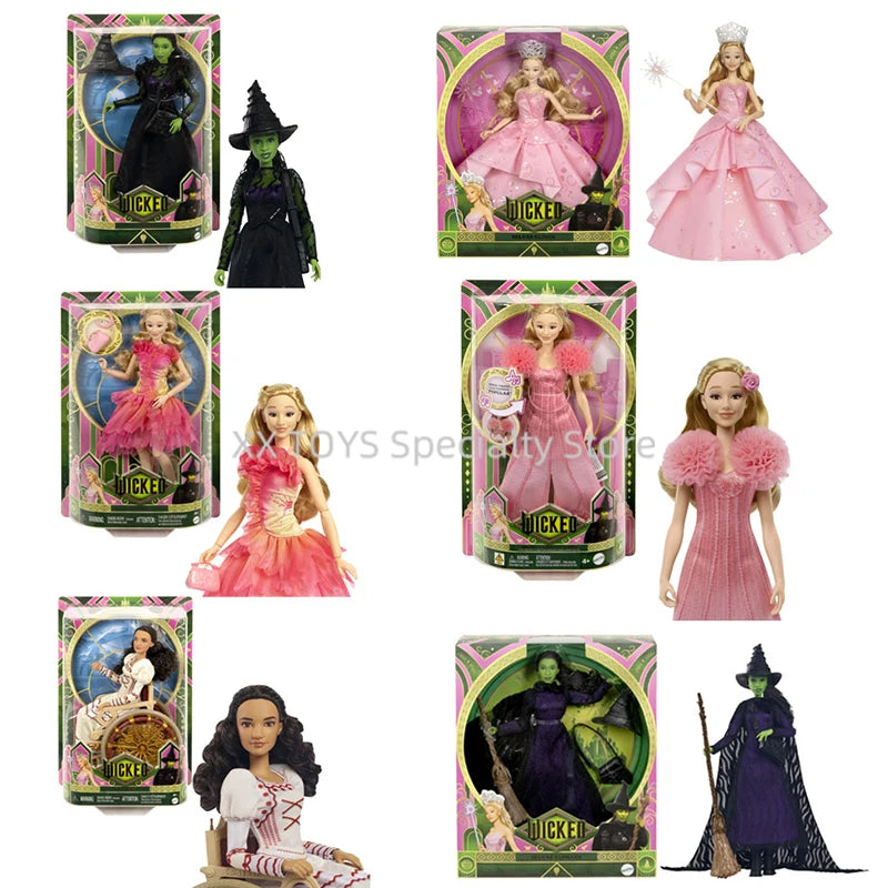 Universal Wicked Glinda Elphaba Fashion Doll Fiyero Madame Morrible Movie Characters 12-Inch Action Figure Doll Collectible Gift