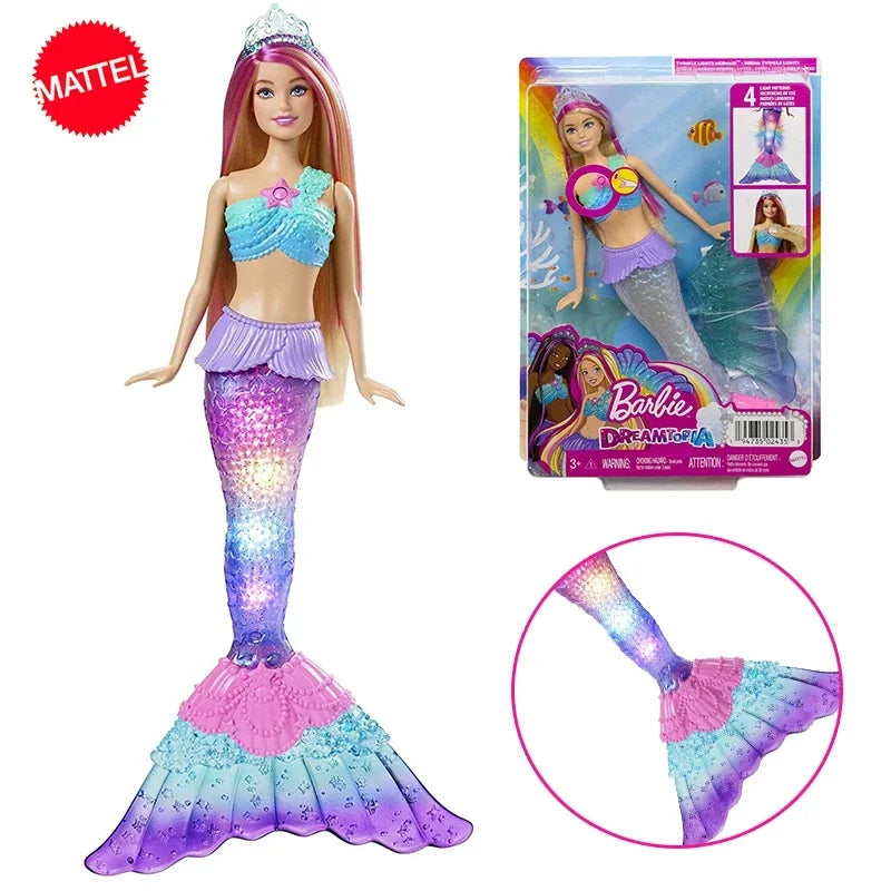 Muñeca Barbie Dreamtopia Sirena Luz Brillante Princesa - Accesorios Mattel