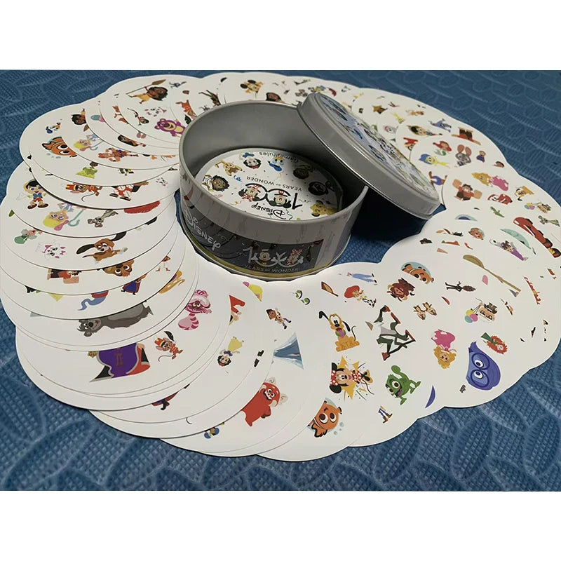 Juego Cartas Disney 100 Años Maravilla - Caja Metal Familia Navidad Halloween