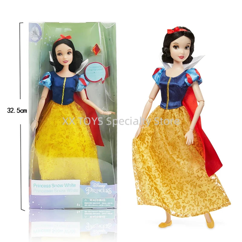 Muñeca Disney Princesas Clásicas Blancanieves Rapunzel Ariel Elsa - 11 Pulgadas con Anillo Coleccionable