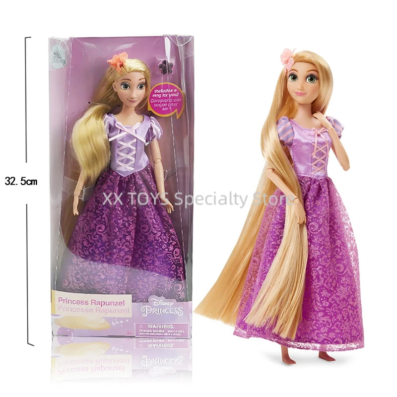 Muñeca Disney Princesas Clásicas Blancanieves Rapunzel Ariel Elsa - 11 Pulgadas con Anillo Coleccionable
