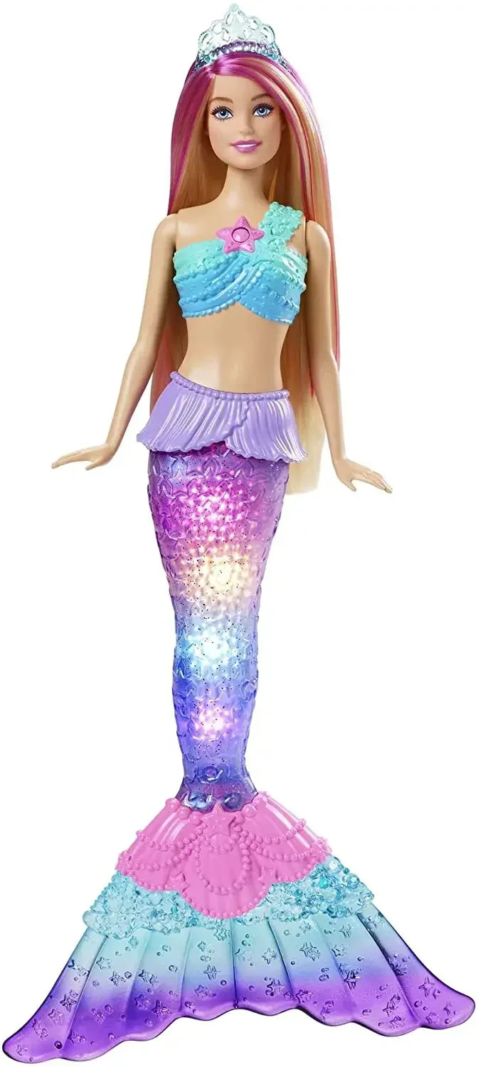 Muñeca Barbie Dreamtopia Sirena Luz Brillante Princesa - Accesorios Mattel