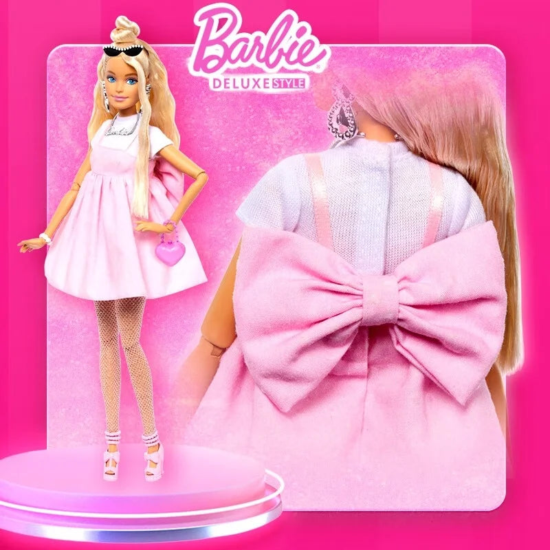Muñeca Barbie Mattel 2025 Deluxe Style Rubia - Outfit Barbiecore Regalo Niñas
