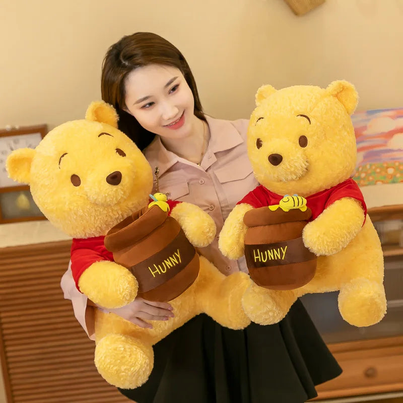 Peluche Disney Winnie Pooh 35-55cm Frasco Miel - Oso Kawaii Suave
